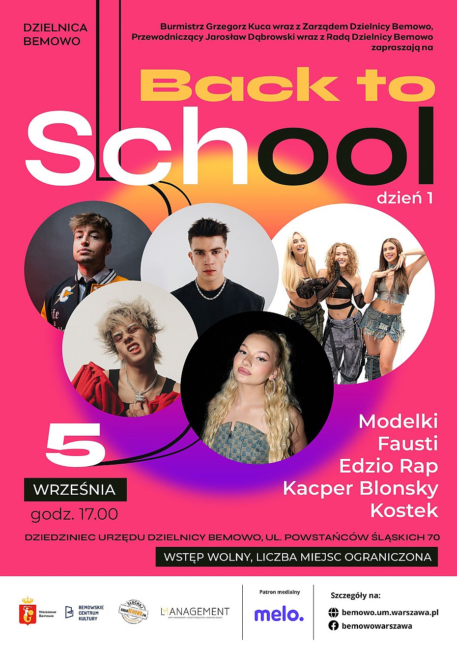 Back to school na Bemowie: koncerty, piknik i gwiazdy modego pokolenia