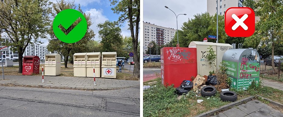 mieci przy pojemnikach na ubrania. Radny: "To wieczny problem"
