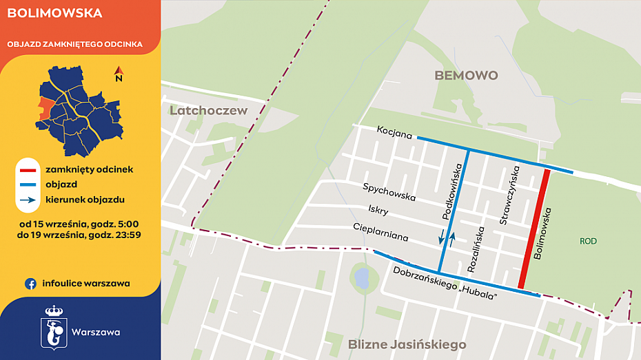 alt='Remont Bolimowskiej. Objazdy dla kierowcw i autobusw'