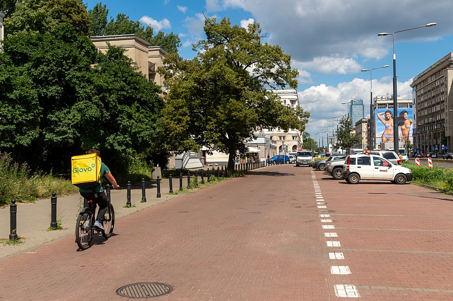 Budowa drogi rowerowej w alei Solidarnoci. Zwenia ulic i tydzie bez tramwajw