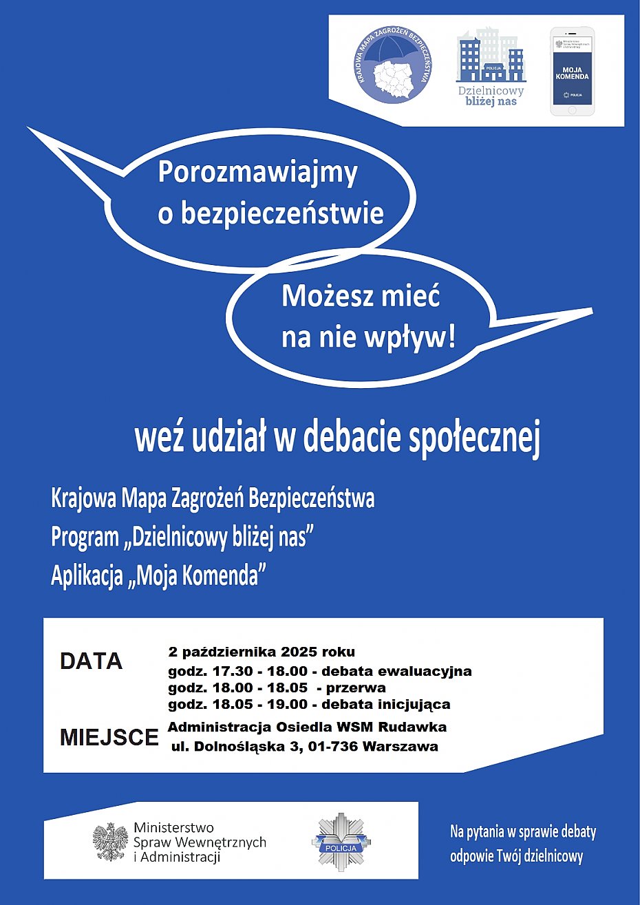 Zaproszenie na debat o bezpieczestwie