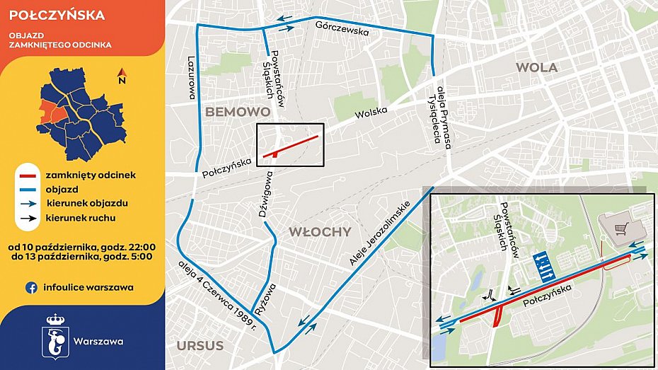 alt='Remont Poczyskiej: frezowanie jezdni do centrum i due objazdy'