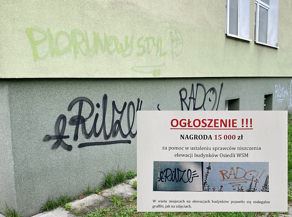 WSM: 15 tysicy nagrody za wskazanie grafficiarza