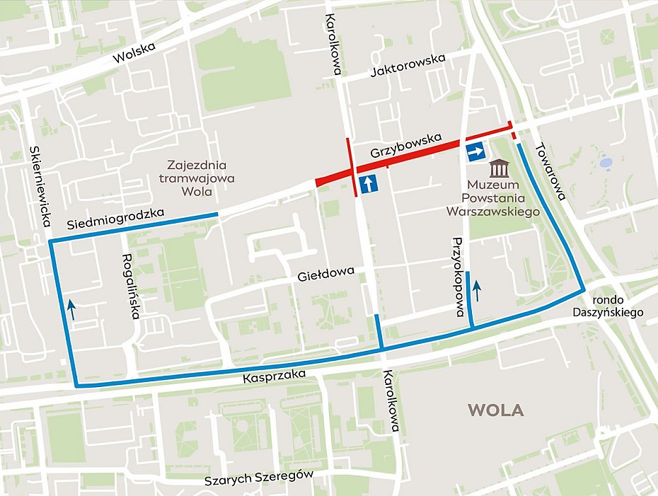 Trwa przebudowa Grzybowskiej. Bdzie wicej zieleni i miejsca dla pieszych