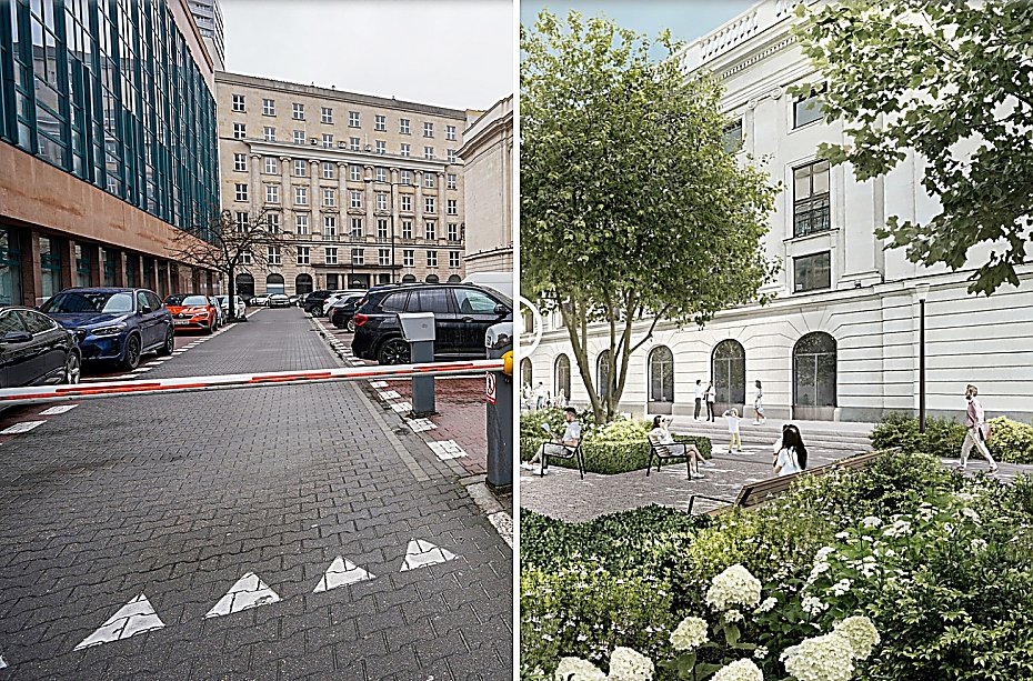 alt='Ogrody zamiast parkingów przy Filharmonii'