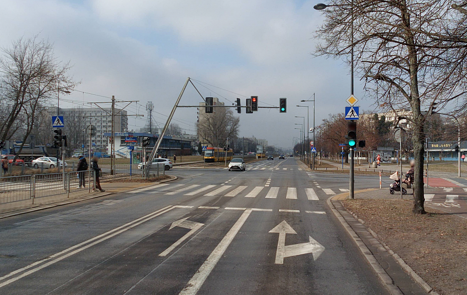 alt='Bd zmiany na skrzyowaniu Krasiskiego i Broniewskiego'