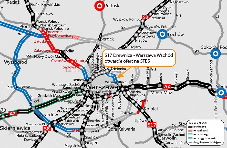 alt='Dziewi firm chce wykona studium wschodniej obwodnicy Warszawy'