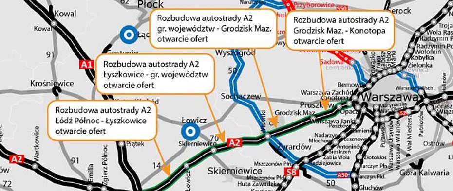 alt='Autostrada A2 bdzie poszerzona. 18 ofert na rozbudow'