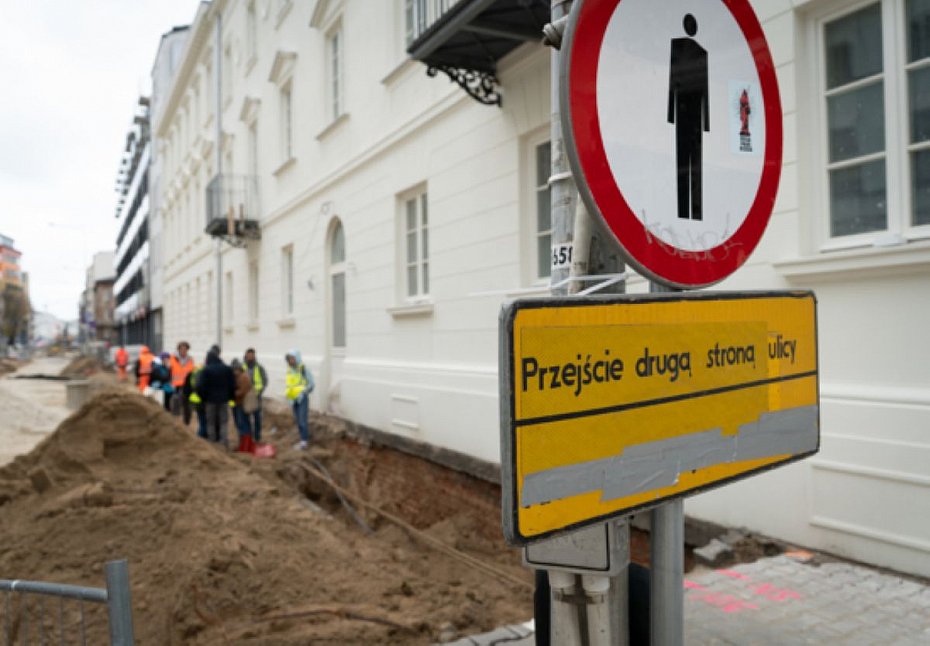 alt='Odkrycie pod ul. Okrzei. Szcz�tki mog� pochodzi� z XVII-wiecznego cmentarza'