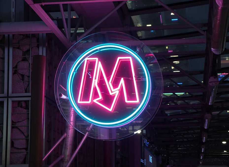 Neonowe oznaczenia metra na M1. Projekt trafi� pod g�osowanie