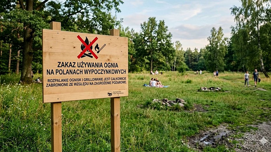 alt='Kampinoski Park Narodowy wprowadza zakaz u�ywania ognia'
