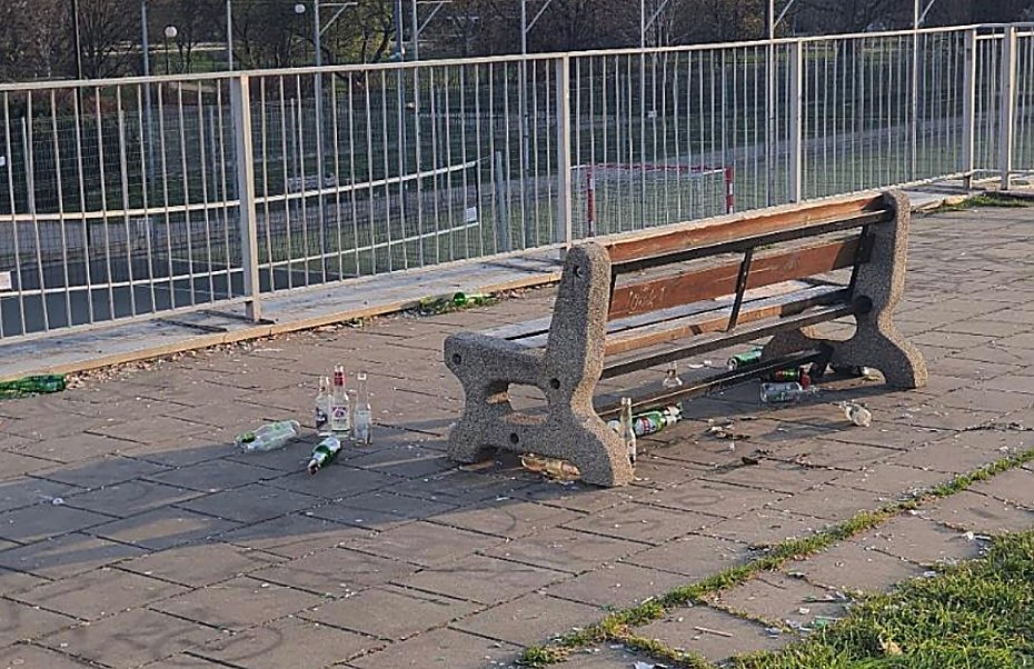 W parku Br�dnowskim �awka przegra�a z patologi�. Zosta�a usuni�ta