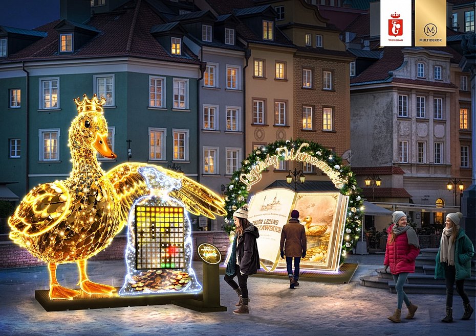 Nowa iluminacja �wi�teczna w Warszawie. B�d� nowe dekoracje i mapping