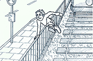 Nie skacz przez barierki!