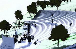 Amfiteatr z widokiem na plażę