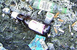 Place oblegane przez pijaczków