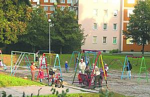 Plac zabaw pełen wrzasków