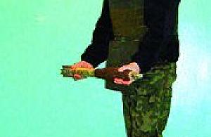 Pocisk na klatce schodowej