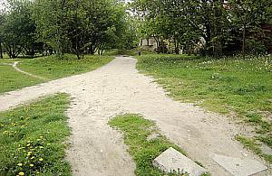 Osiedle bogów bez chodnika