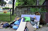 Dzikie wysypisko pod wolskim ��obkiem