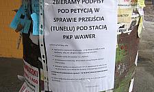 Tunel grozy lub na dziko przez tory w Wawrze