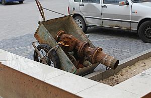 Rąbnęli 200 kilo elementów hydraulicznych