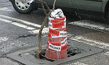 Wtem! - czyli drogowa niespodzianka na Majolikowej