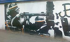Graffiti ku czci Powstania - na poczcie