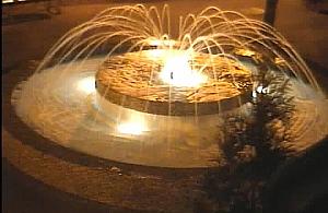 Wpieniona fontanna na rynku w Legionowie