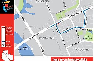 Z Marywilskiej nie wjedziesz na Toruńską