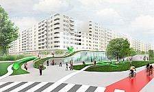 Zielony asfalt na Bemowie? Na skrzyżowaniu Powstańców i Górczewskiej