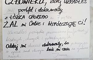 "Żal mi Ciebie złodzieju". Kradną w Szpitalu Bródnowskim