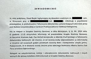 Były wiceburmistrz podejrzewa fałszowanie dokumentów w urzędzie