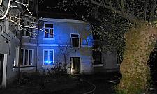 Pożar na Błękitnej. Zwęglone ciało w środku