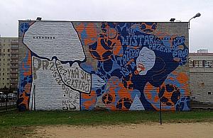 Papież na murze. Odporny na wandali