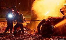 Paliło się przy komisie na Modlińskiej