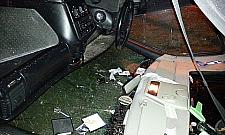 Dwa groźne dachowania na Bielanach