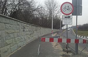 Rowerzyście objazd też się należy