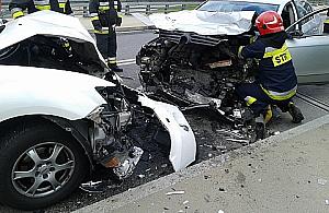 Wypadek w Płudach, wiadukt był nieprzejezdny