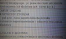 Sąd odrzucił zażalenie Zygrzaka na prokuraturę
