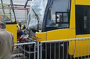 Wypadek na Tarchominie. Rozbite dwa tramwaje