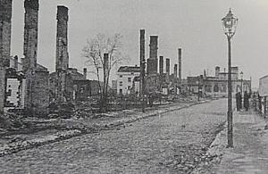 Spalona ulica Budowlana