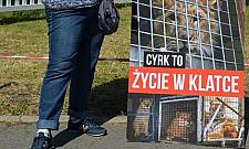 Protestowali pod cyrkiem na Targówku