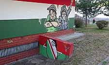 Nazistowski malunek na Szadkowskiego