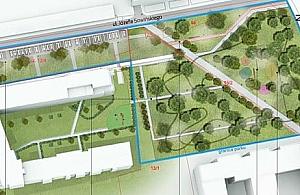 Skwer na Odolanach urósł w oczach. Urzędnicy się pomylili