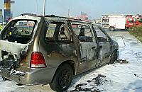 Na Płochocińskiej spłonął Ford. Zatankował gaz
