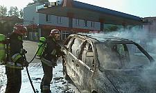 Na Płochocińskiej spłonął Ford. Zatankował gaz