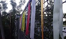 Kapliczka za p³otem, wiêc ozdobili p³ot