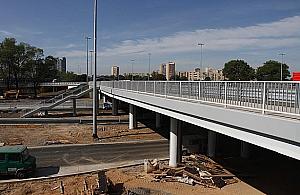 Wąsko na Wisłostradzie w kierunku Łomianek