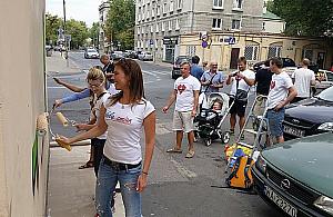 Bazgroły na Muranowie zamalowane